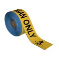 Superior Mark Floor Marking Message Tape, 4in x 100Ft , PEDESTRIANS ONLY IN-40-734I